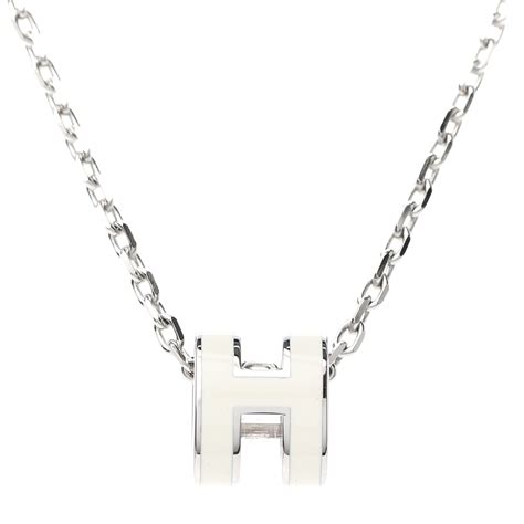 hermes necklace pop h white|pop h pendant hermes.